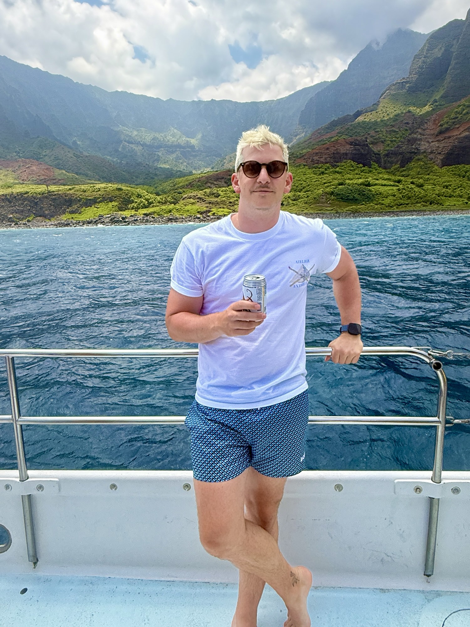 Auf dem Boot vor der Nā-Pali-Küste